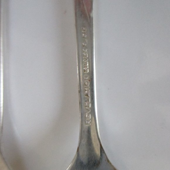 Antique Forks set of 5 Revelation Silver Plate 1953 midcentury silverplate - Picture 5 of 5